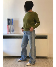 jeans palazzo strass