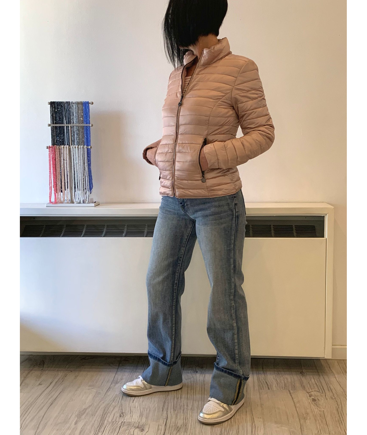 jeans risvolto donna