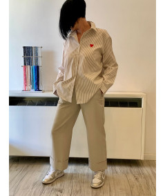 pantalone con risvolto