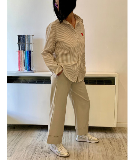 pantalone con risvolto