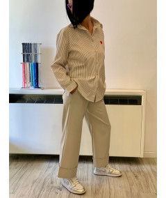 pantalone con risvolto