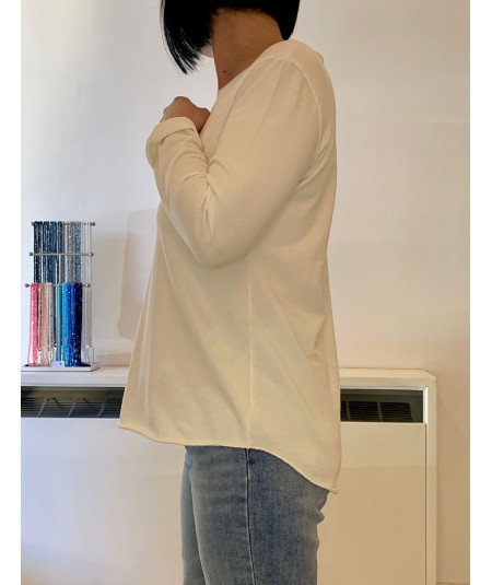 felpa asimmetrica donna