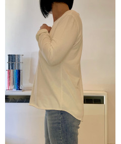 felpa asimmetrica donna