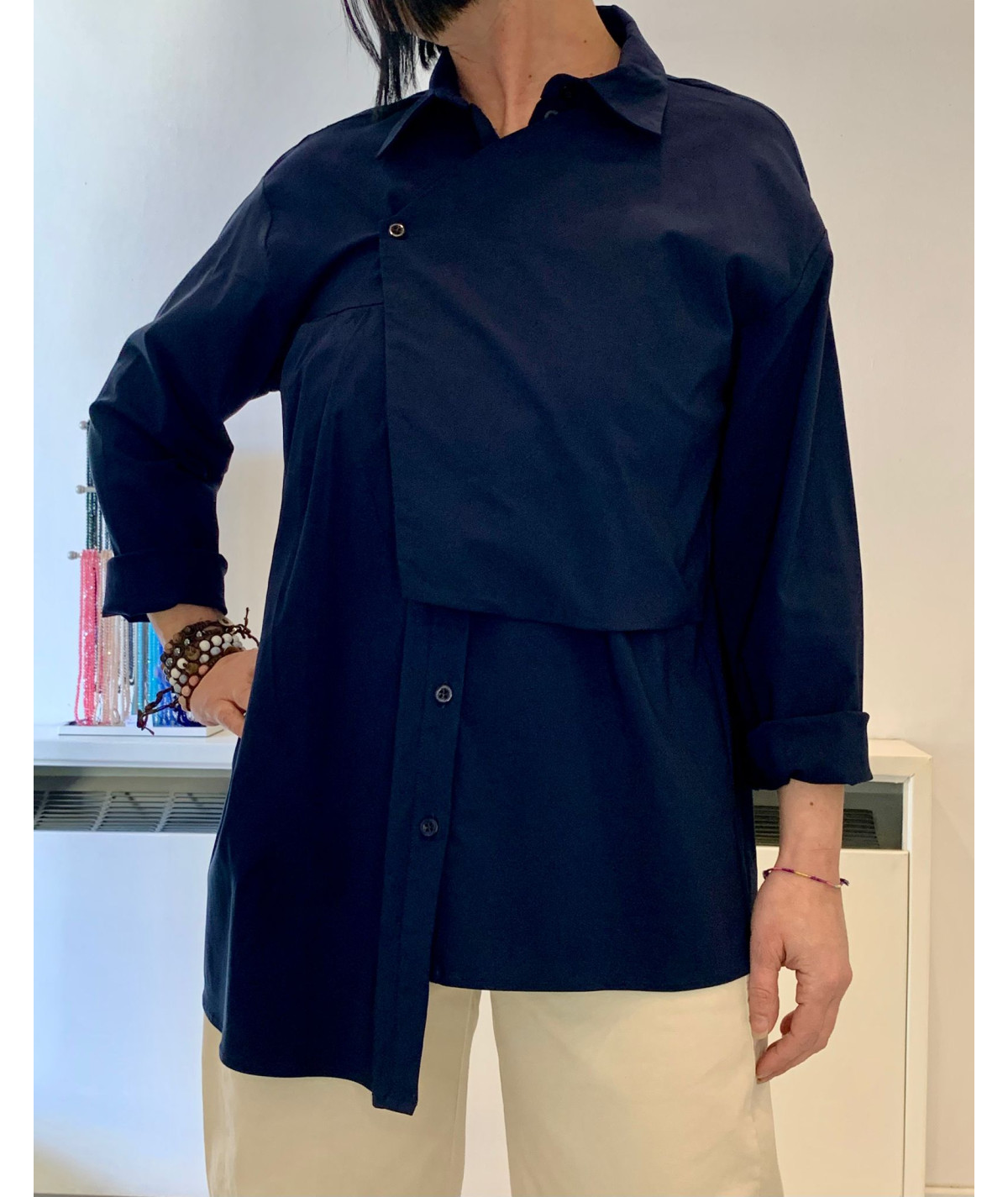 camicia asimmetrica donna